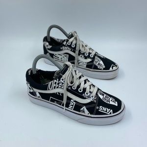 Vans black and white off the wall old Skool womens size 7